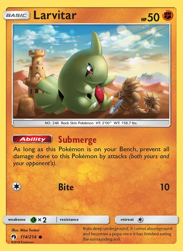 Larvitar 114/214 Lost Thunder