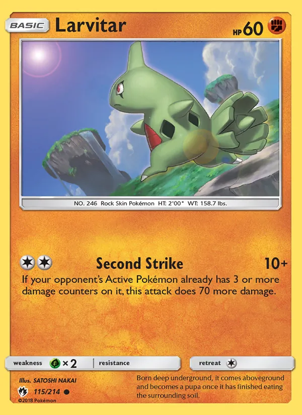 Larvitar 115/214 Lost Thunder