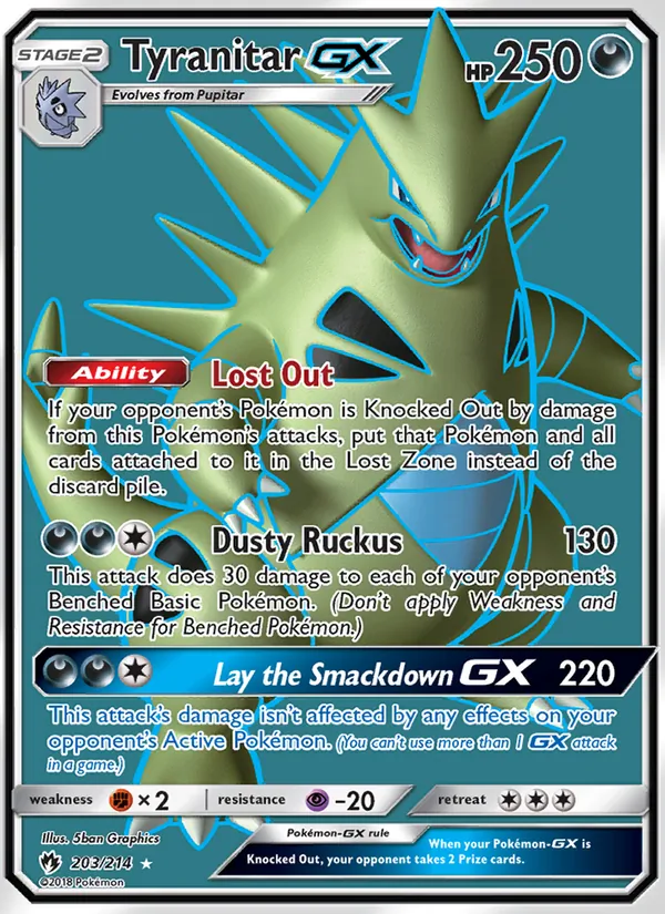 Tyranitar GX 203/214 Lost Thunder
