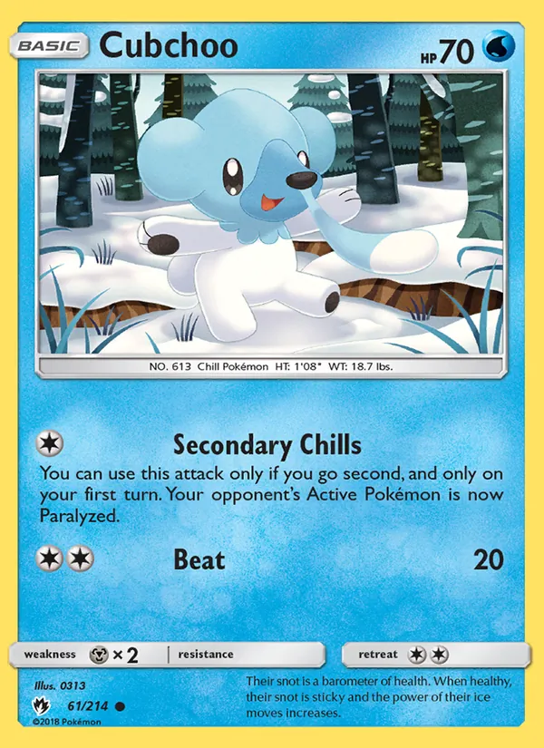 Cubchoo 61/214 Lost Thunder