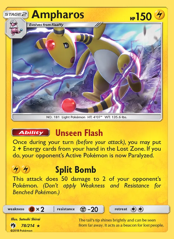 Ampharos 78/214 Lost Thunder