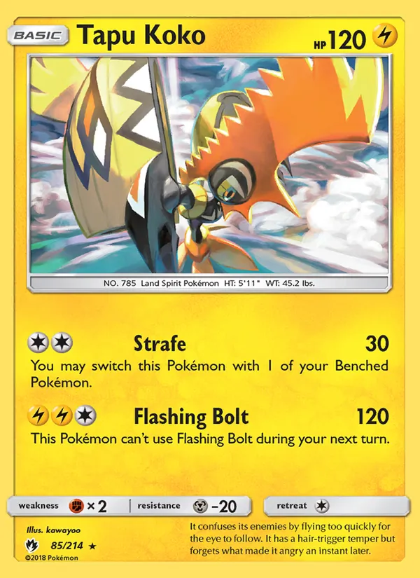 Tapu Koko 85/214 Lost Thunder