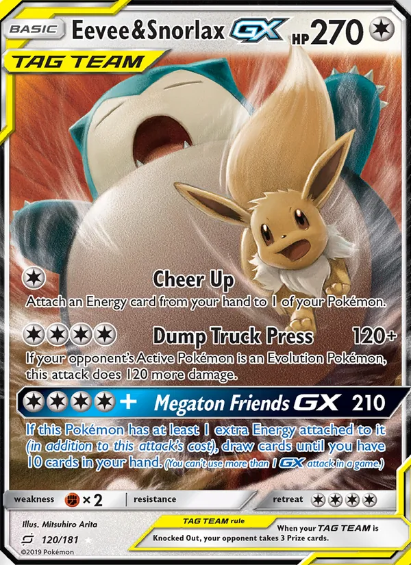 Eevee & Snorlax GX 120/181 Team Up