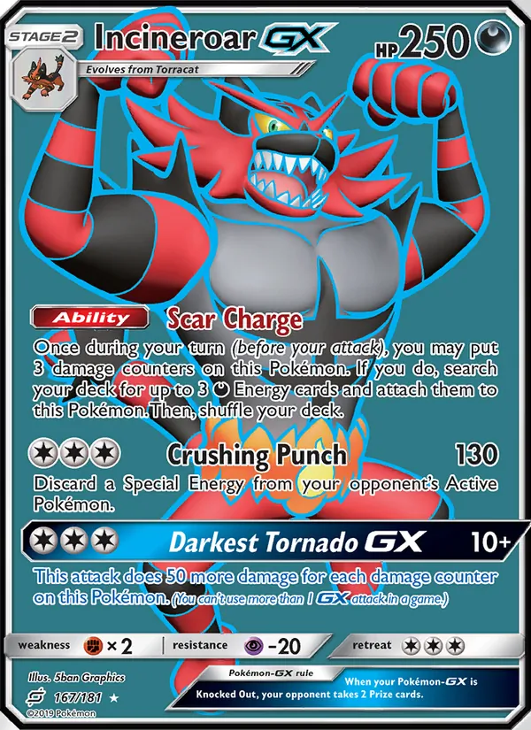 Incineroar GX 167/181 Team Up