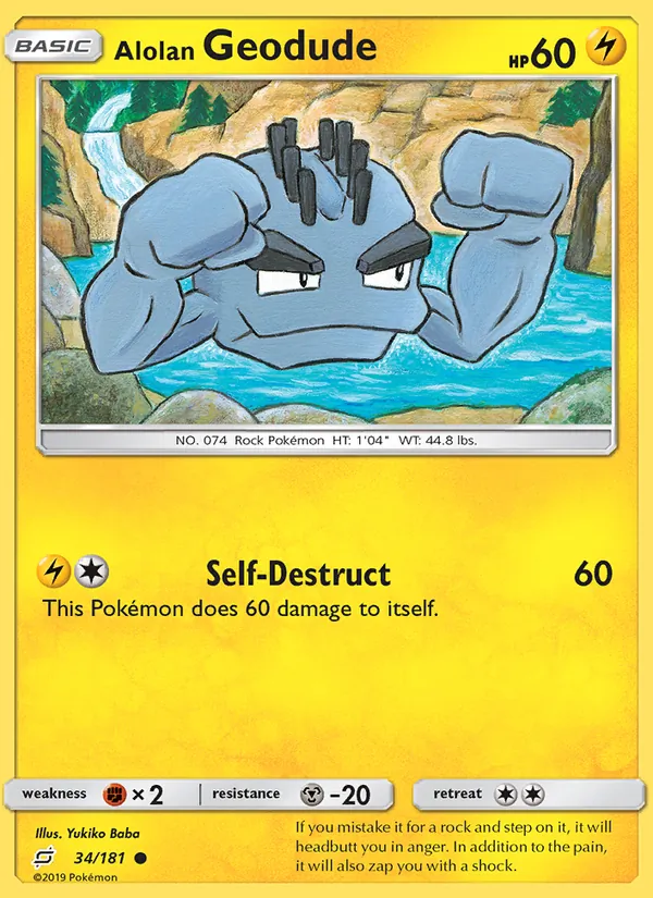 Alolan Geodude 34/181 Team Up