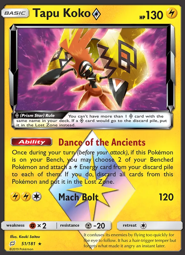 Tapu Koko ◇ 51/181 Team Up