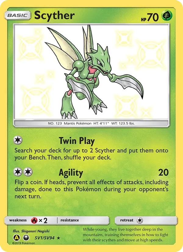 Scyther SV1 Hidden Fates Shiny Vault