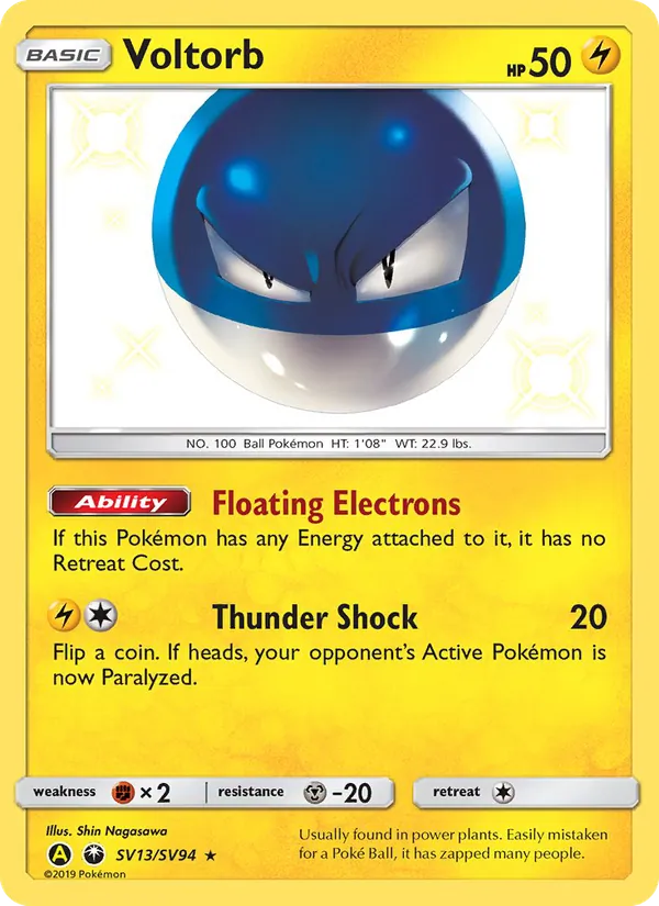 Voltorb SV13 Hidden Fates Shiny Vault