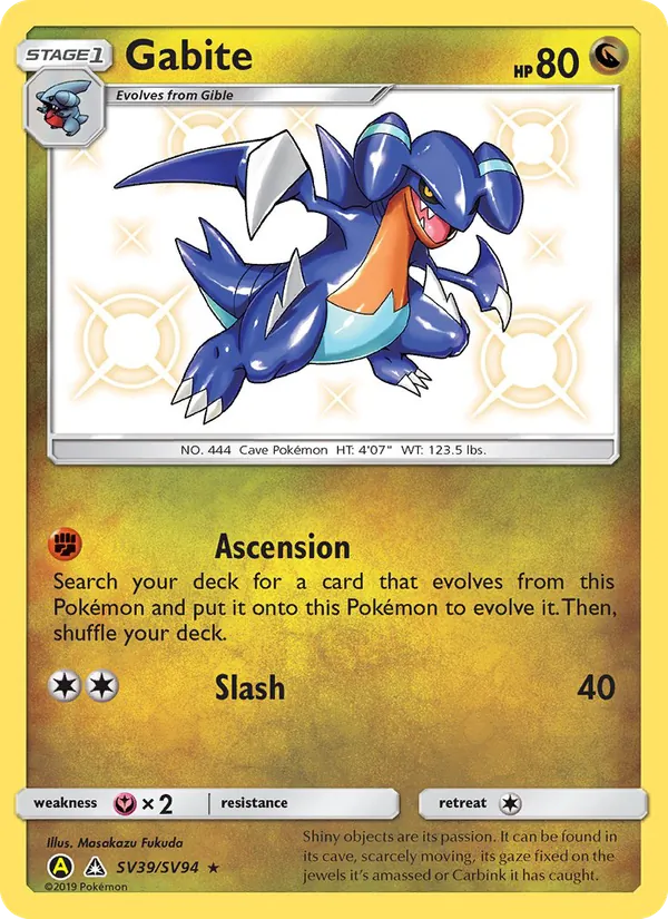 Gabite SV39 Hidden Fates Shiny Vault
