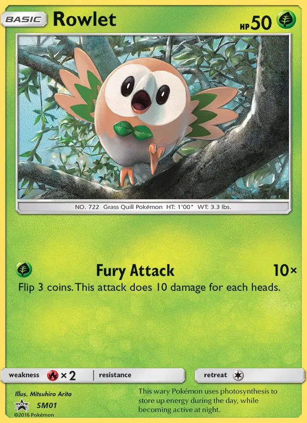Rowlet SM01 SM Black Star Promos