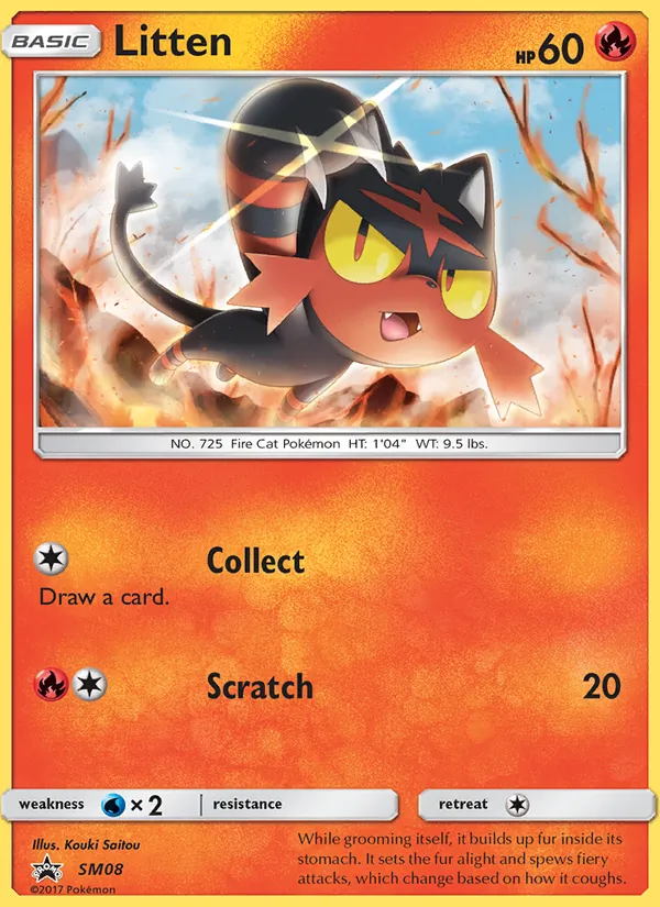 Litten SM08 SM Black Star Promos