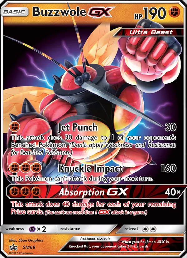 Buzzwole GX SM69 SM Black Star Promos