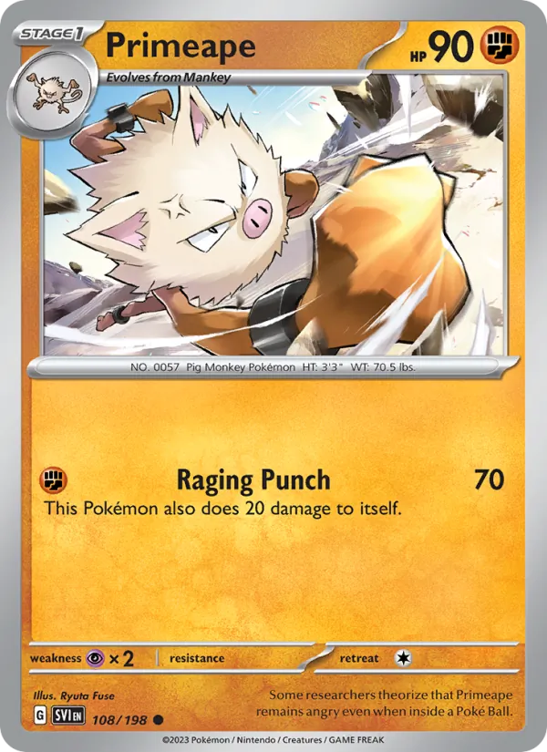 Primeape 108/198 Scarlet & Violet