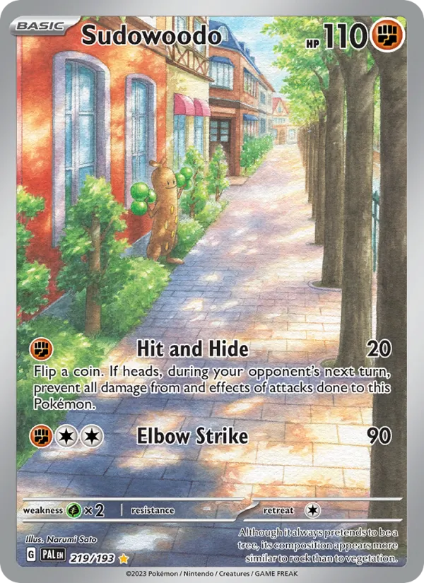 Sudowoodo 219/193 Paldea Evolved
