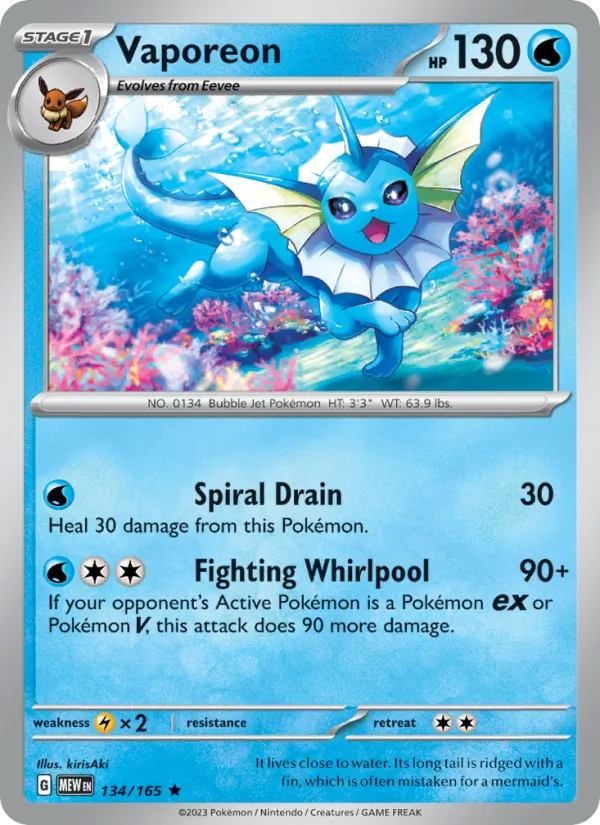 Vaporeon 134/165 151