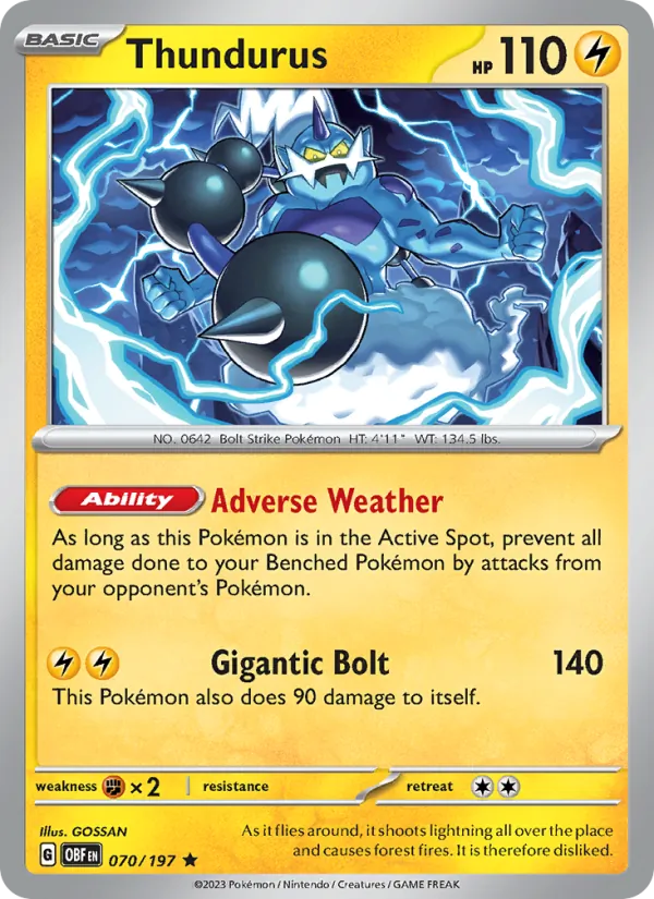 Thundurus 070/197 Obsidian Flames