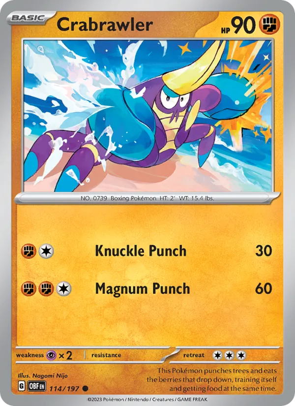Crabrawler 114/197 Obsidian Flames