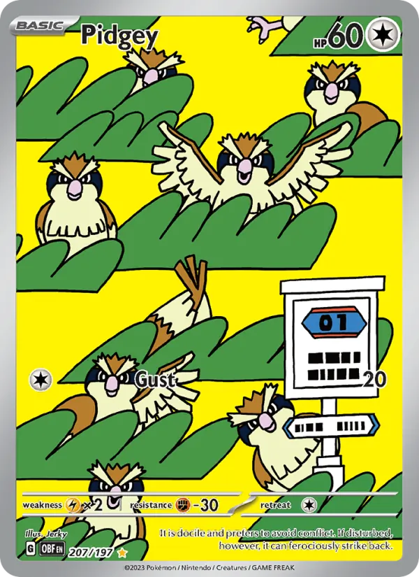 Pidgey 207/197 Obsidian Flames
