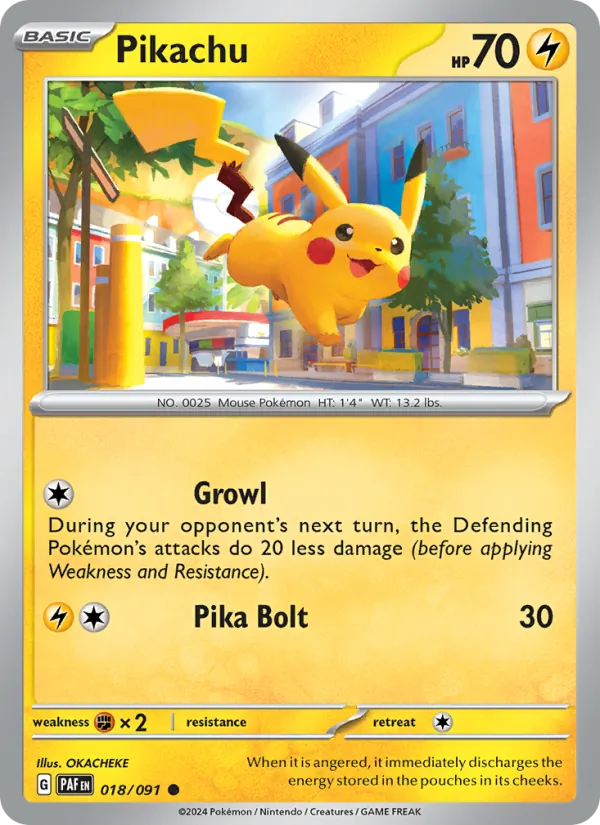 Pikachu 018/91 Paldean Fates