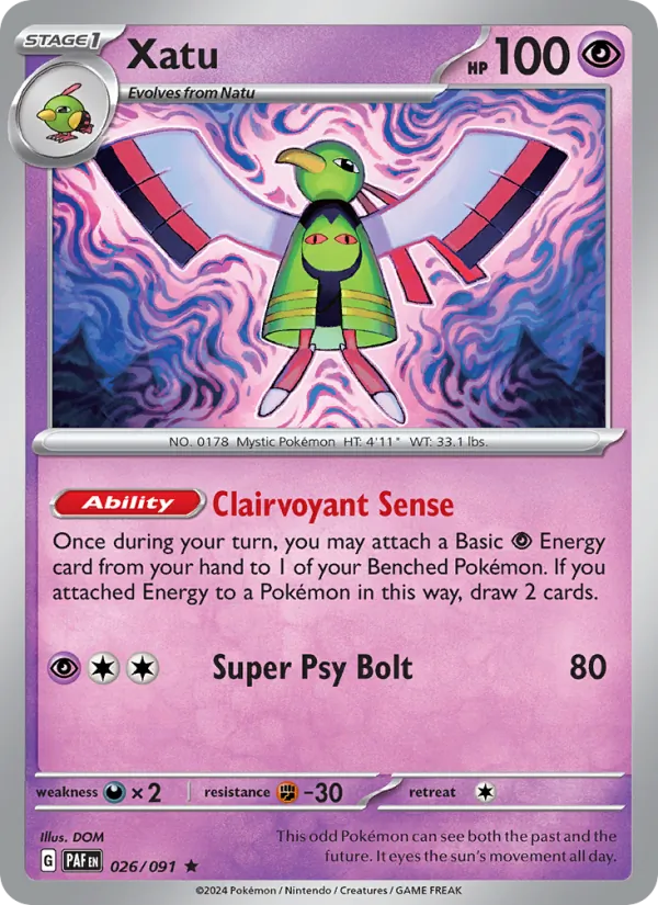 Xatu 026/91 Paldean Fates