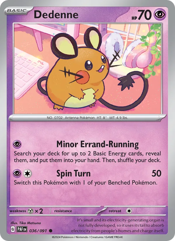 Dedenne 036/91 Paldean Fates