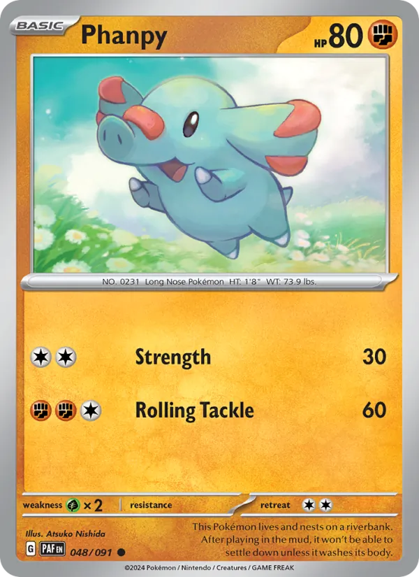 Phanpy 048/91 Paldean Fates