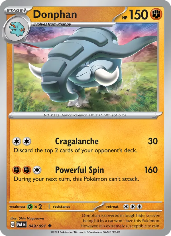 Donphan 049/91 Paldean Fates