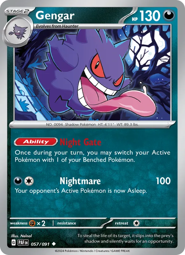 Gengar 057/91 Paldean Fates