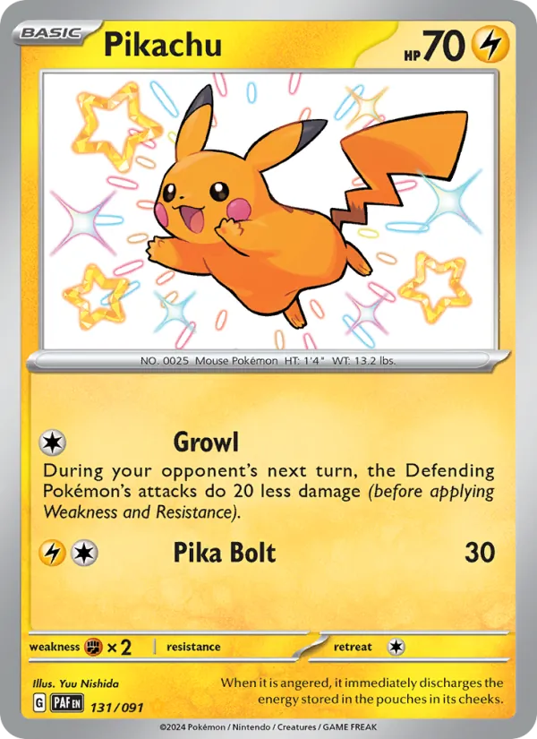 Pikachu 131/91 Paldean Fates
