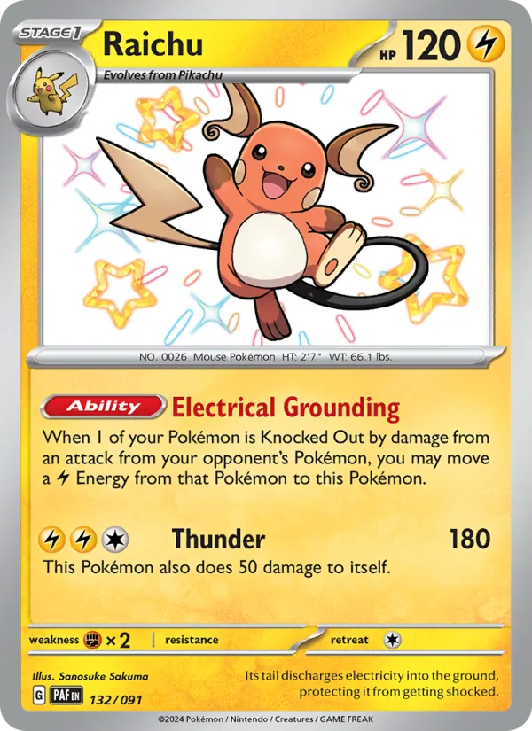 Raichu 132/91 Paldean Fates