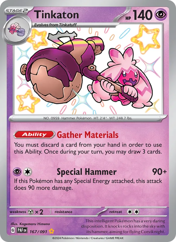 Tinkaton 167/91 Paldean Fates