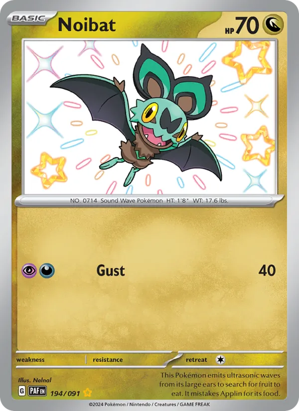 Noibat 194/91 Paldean Fates