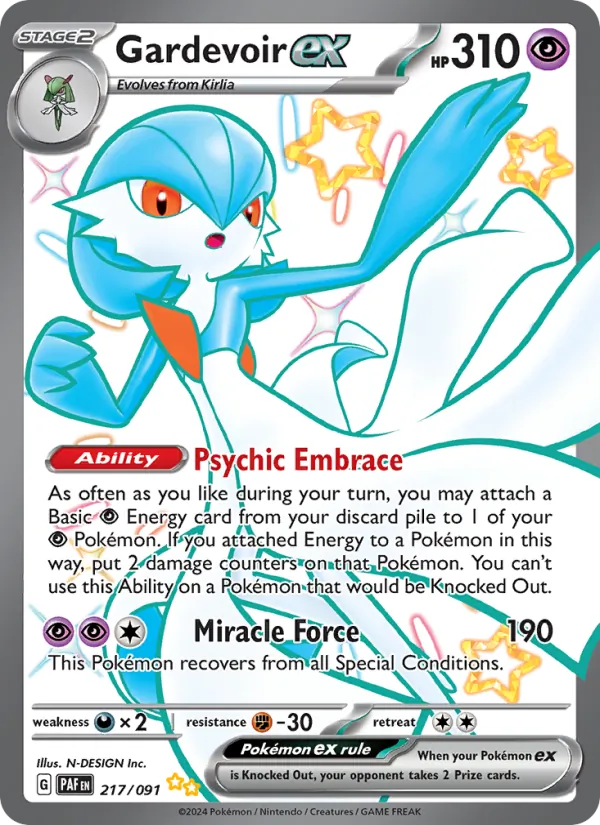 Gardevoir ex 217/91 Paldean Fates