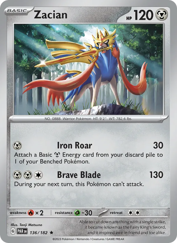 Zacian 136/182 Paradox Rift