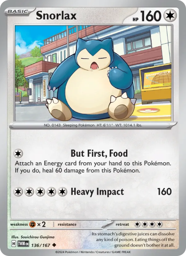 Snorlax 136/167 Twilight Masquerade