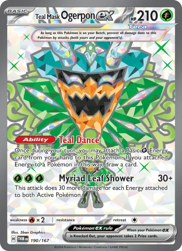 Teal Mask Ogerpon ex 190/167 Twilight Masquerade