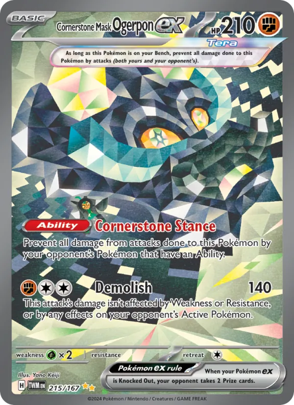 Cornerstone Mask Ogerpon ex 215/167 Twilight Masquerade