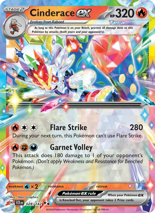 Cinderace ex 028/142 Stellar Crown