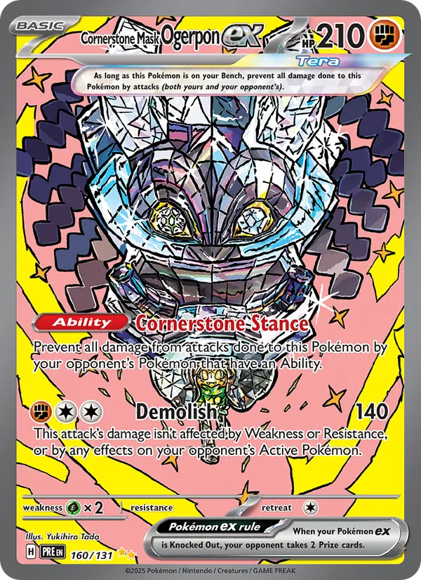 Cornerstone Mask Ogerpon ex 160/131 Prismatic Evolutions