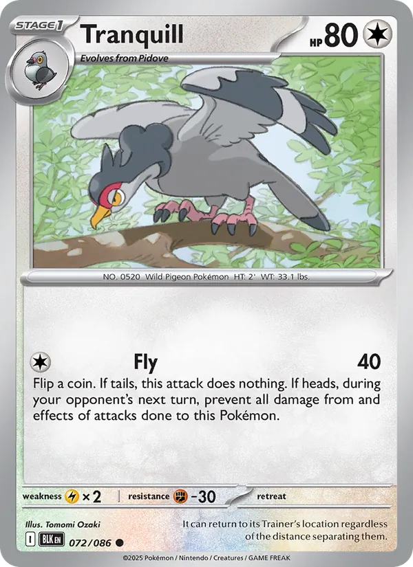 Tranquill 072/86 Black Bolt