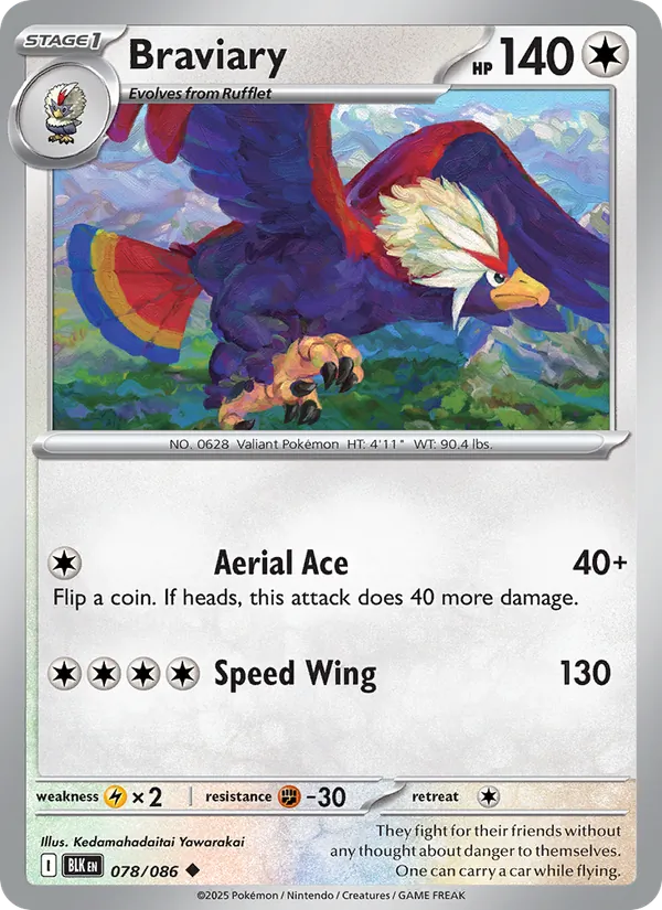Braviary 078/86 Black Bolt
