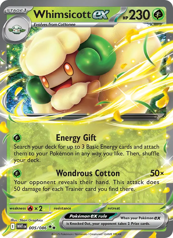 Whimsicott ex 005/86 White Flare