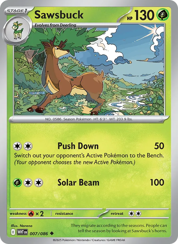 Sawsbuck 007/86 White Flare
