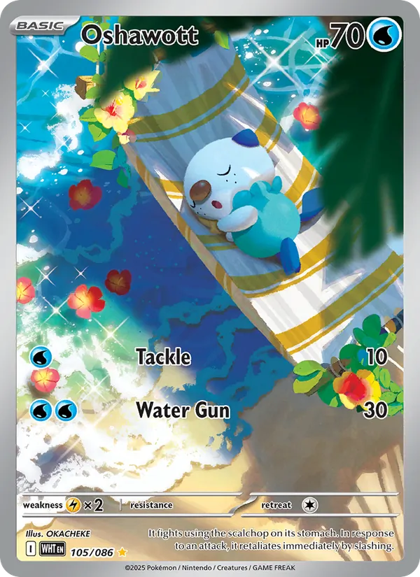 Oshawott 105/86 White Flare
