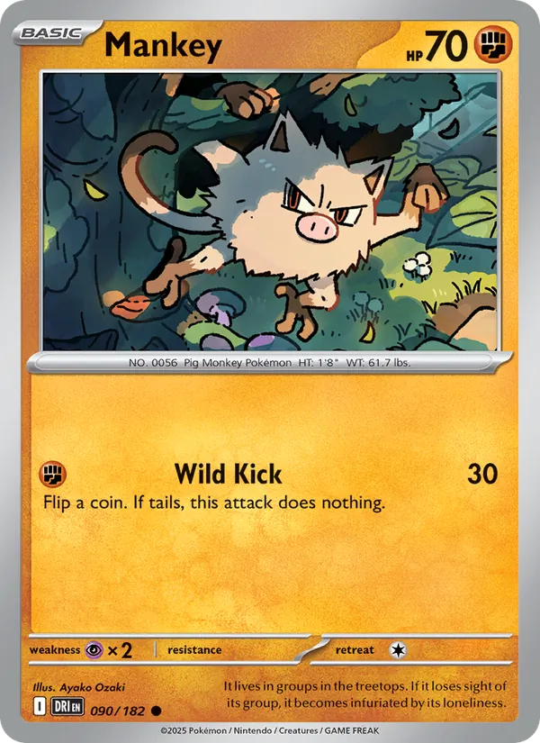 Mankey 090/182 Destined Rivals