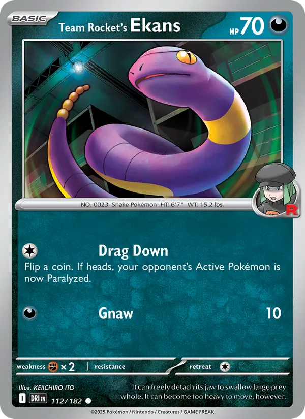 Team Rocket's Ekans 112/182 Destined Rivals