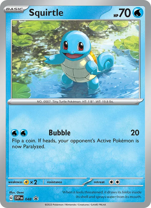 Squirtle 048/225 SVP Black Star Promos