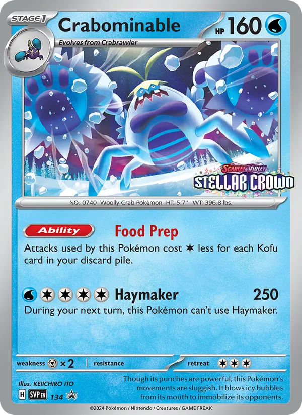 Crabominable 134/225 SVP Black Star Promos