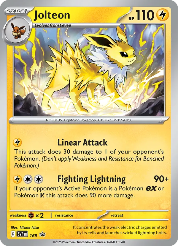 Jolteon 169/225 SVP Black Star Promos