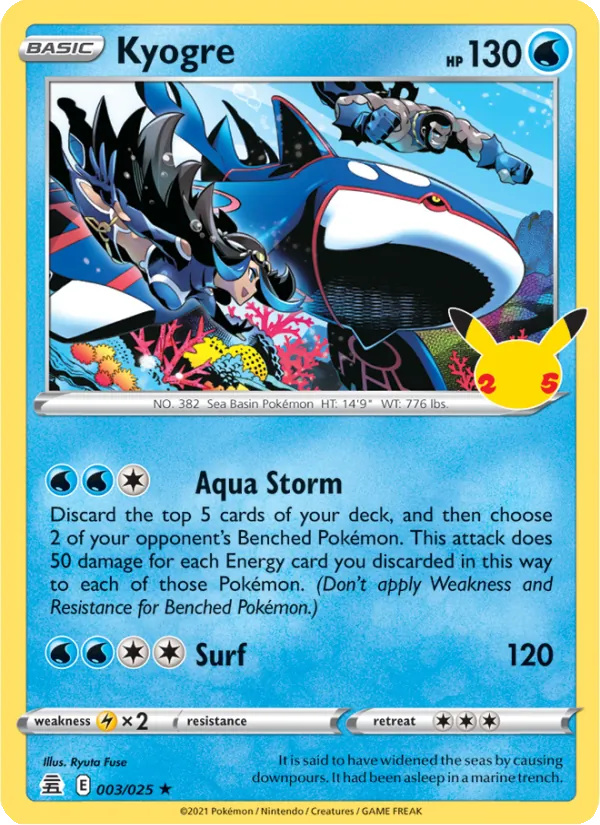 Kyogre 3/25 Celebrations